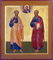 Первая икона Н.А.Сафарова (39х49 см), св. апостолы Петр и Павел, 2007 г.